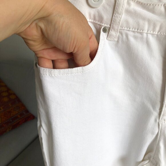 JONES NEW YORK White Lexington Skinny Cropped Jeans Coastal Beach Women's Size 8 - Picture 3 of 15
